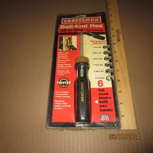 NEW Craftsman Ball-End Hex All In One Screwdriver 41781 USA SAE 6 Full Size - Picture 1 of 3
