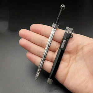 Ancient Chinese Mini Sword Keychain Sword Metal Weapon Toy Key Chain Key Ring - Picture 1 of 25