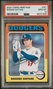 2024 Topps Heritage Baseball Shohei Ohtani Karte #371 PSA GEM MT 10 - Bild 1 von 2