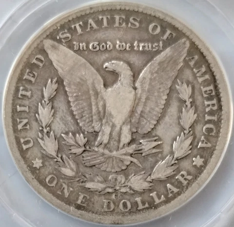 1892-CC Morgan Silver Dollar - Fine F12 - RARE Carson City Key Date! Cover