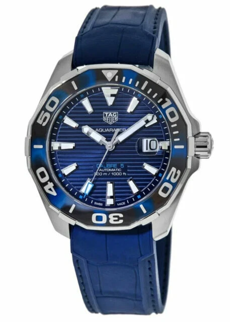 TAG Heuer Aquaracer Blue Men's Blue Strap Watch - WAY201P.FT6178