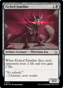 ETCHED FAMILIAR x4 mtg NM-M March of The Machine 4 Common - Bild 1 von 1