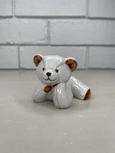 Royal Copenhagen Julius Teddy Bear White Laying Down Figurine Small Decorative - Picture 1 of 9