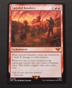 Spiteful Banditry 149 Magic The Gathering El Señor de los Anillos (LTR) mítico casi nuevo - Imagen 1 de 2