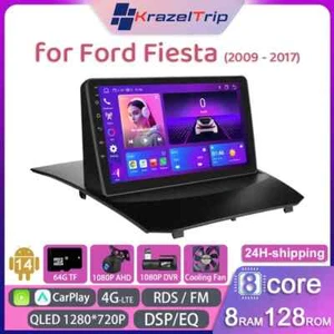 8 Core QLED Car Radio for Ford Fiesta 2009-2013 2014-2017 Carplay Andriod 4G DSP - Picture 1 of 50