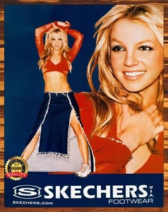Letrero de metal 11 x 14 Britney Spears - Sketchers - 2001 - Imagen 1 de 4