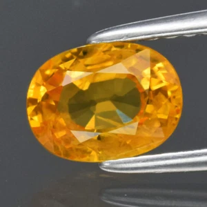 SAPPHIRE 1.08 ct Yellow Oval 7.0x5.2 mm Natural Heated VS2 Clarity from Thailand - Bild 1 von 24