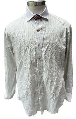 Robert Graham X White Multicolored Plaid Dress Shirt Men’s Large - Image 1 of 4