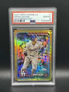 2024 Topps Chrome - Shohei Ohtani #1 Gold Logofractor /50 PSA 10 👑 50/50 Club - Foto 1 di 2
