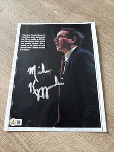 Mike Krzyzewski “Coach K” Signed Quote Paper - Duke Basketball - Beckett COA - Picture 1 of 2