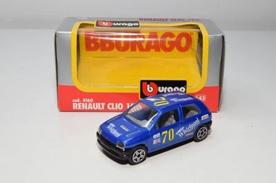 B66 1:43 BBURAGO BURAGO 4160 RENAULT CLIO 16V RALLY #70 BLUE MIB - Bild 1 von 4