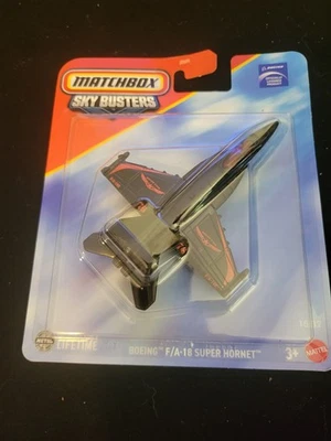 2025 Matchbox Sky Busters 15/32 F/A-18 SUPER HORNET черный новый почти как новый - Изображение 1 из 2
