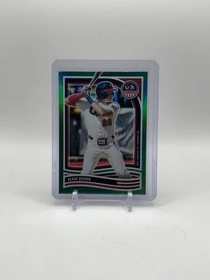 2024 Panini Stars & Stripes USA Baseball Green Blake Bowen Los Angeles Angels #7 - Image 1 of 2