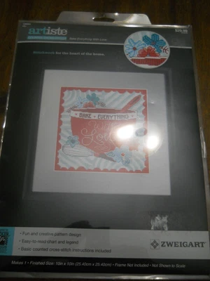 KIT DE PUNTO DE CRUZ CONTADO ARTISTA HORNEAR TODO CON AMOR #1388982 Foto 1 de 2