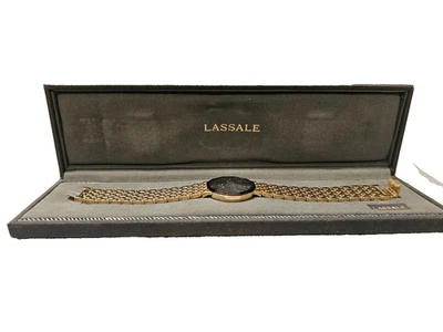 Seiko Lassale золотистый с черный циферблат и граненый кристалл кварцевые часы 7N29-5079 - Изображение 1 из 4