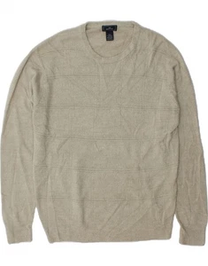 DOCKERS Mens Crew Neck Jumper Sweater Medium Grey Check Acrylic DD30 - Picture 1 of 3