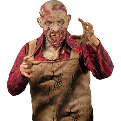 Ghoulish Productions Zombie Hyper Mask with Neck Halloween Horror Cosplay - Image 1 of 4