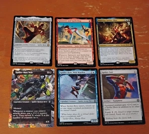 MTG 6x Spider Hero Lot - Blau Schwarz und Rot - Spiderman Set - Kostenloser Versand - Bild 1 von 2
