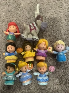 9 Little People Figure Disney Princess Lot Belle Snow White Cinderella Elsa Sven - Picture 1 of 1