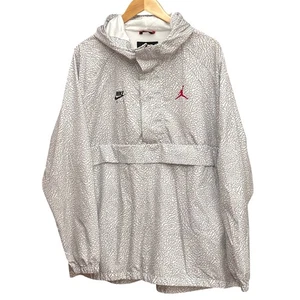 Jordan x Nike Elephant Print Anorak Windbreaker White Cement Grey XL 2018 - Picture 1 of 7