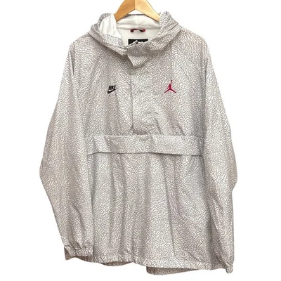 Jordan x Nike Elephant Print Anorak Windbreaker White Cement Grey XL 2018 - Image 1 of 4