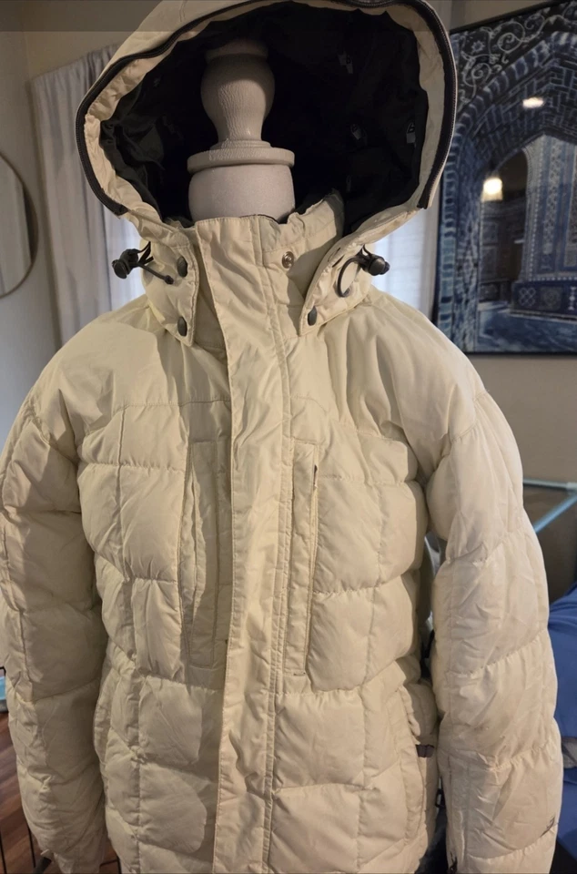Chaqueta acolchada Spyder para mujer esquí snowboard talla pequeña marfil Foto 1 de 4