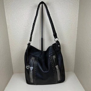 Brighton Handtasche Geary schwarz Handtasche Schultertasche - sehr guter gebrauchter Zustand - Bild 1 von 15