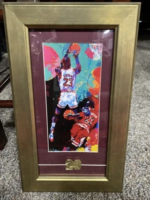 Impresión LeRoy Neiman "Michael Jordan" recién enmarcada - Chicago Bulls MJ - NBA Foto 1 de 4