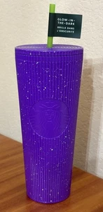Starbucks Halloween Glow In The Dark Purple Splatter 24oz Venti Cold Cup Tumbler - Bild 1 von 3