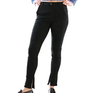 Citizens of Humanity Jayla Split Skinny in Plush Black Women's 28 Cotton Stretch - Picture 1 of 10