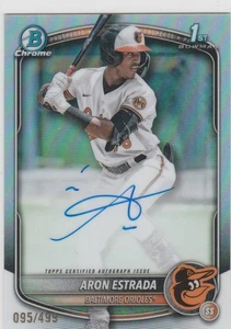 ARON ESTRADA 2025 BOWMAN 1ST BOWMAN SP REFRACTOR RC AUTOGRAPH #095/499 - Picture 1 of 1