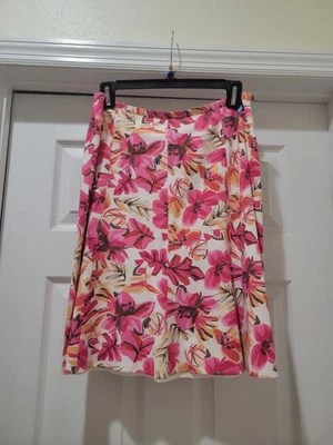 Vintage Sigrid Olsen Cotton Linen Blend Skirt 6P - Image 1 of 4