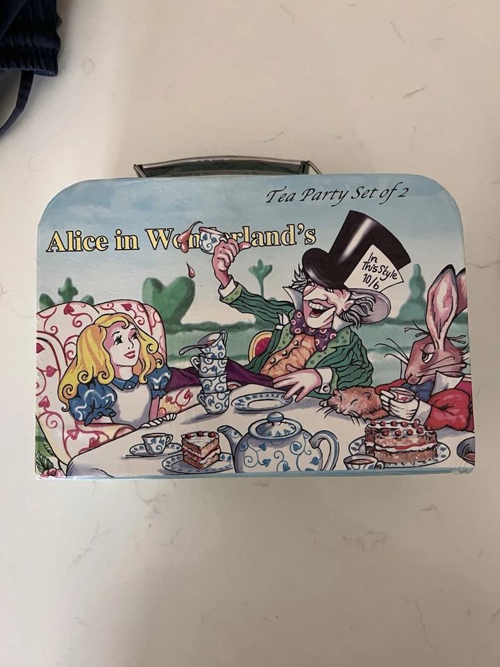Alice in Wonderland's Tea Party Set of 2 Cardew Design Box Mugs Saucers Spoons - Image 1 of 4
