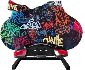 VELOSOCK Cubierta de Bicicleta para Bastidores de Coche Grafitti - Protección Completa de Bicicleta, Viaje -... - Imagen 1 de 9