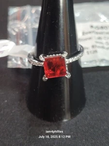 Bomb Party RG80765- Everlasting Grace Sz 9 Lab Created Ruby w/ Quartz - Picture 1 of 4