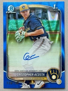 Bowman Chrome 2025 - Prospect Auto Blue Wave 119/150 Christopher Acosta #CPA-CAC - Imagen 1 de 2