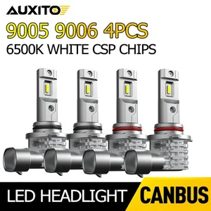 AUXITO M4 White 9005 9006 CSP LED High Low Beam Head Light Fog Light DRL Combo - Picture 1 of 18