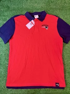 NWT Men's Large Nike NFL New England Patriots Golf Polo Red/Blue Shirt - Picture 1 of 6