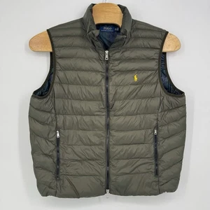 Polo Ralph Lauren Herren Gr. XXL Grün Puffer Weste Entendaunen Federn Packbar - Bild 1 von 11