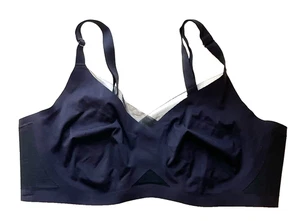 $69 HONEYLOVE BLACK CROSS OVER V-NECK NO WIRE FREE BRA SIZE 1X - Picture 1 of 3
