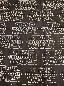 STAR WARS The Force Awakens OOP Cotton Fabric 0.639 Yards Black Lucasfilm Ltd - Picture 1 of 2
