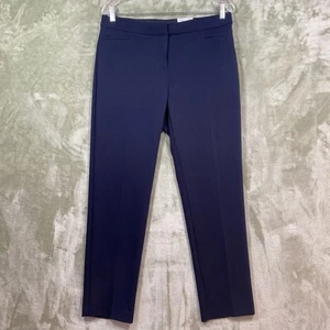 Alfani Essential Straight Dress Pants Women's 10P 32x28 Navy Blue Mid Rise  NWT - Picture 1 of 13
