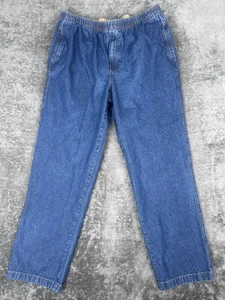 Jeans Active Joe pull-on vita elastica blu elasticizzato denim coulisse taglia L - Foto 1 di 11