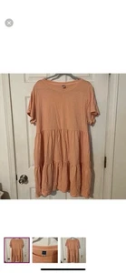 PERFECT PEACH Damen Kleid XL Flatterärmel rot/orange Taschen Pull On - Bild 1 von 3