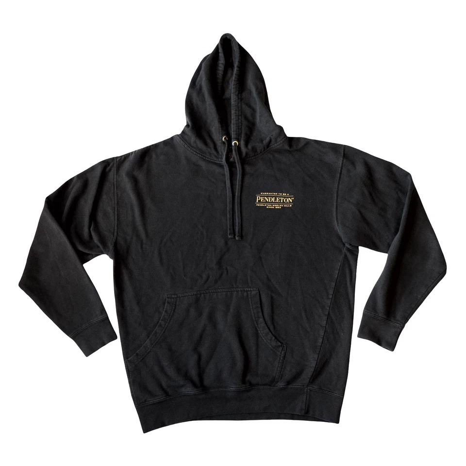 Pendleton Hoodie Mens Large Black Pullover Woolen Mill Southwest Blanket Graphic - Image 1 of 4