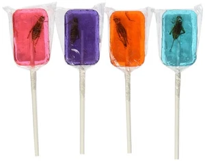 Hotlix Assorted Cricket Sucker Lollipop - Pack of 4 - Blueberry, Grape,... - Picture 1 of 2