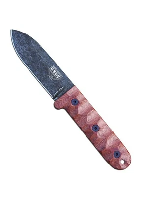Cuchillo de hoja fija Esee Pr4 cuchillo de supervivencia compacto con funda de cuero 4 pulgadas Foto 1 de 4