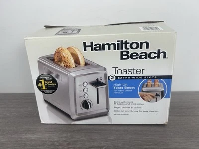 Hamilton Beach 2 Slice Toaster with Extra-Wide Slots Stainless Steel CLEAN - Image 1 of 4