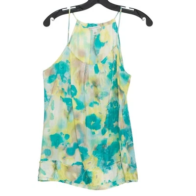 Banana Republic Tank Top Silk Floral Watercolor Cottage Boho Romantic Medium - Image 1 of 4
