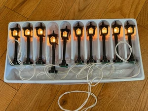 Vtg Christmas Lamp Post Light Set Lamp Indoor Set of 10 - Picture 1 of 5